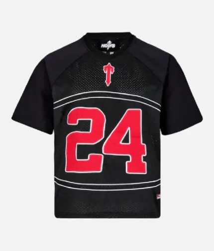 Black Nofs x Trapstar Short Sleeve NFL Jersey