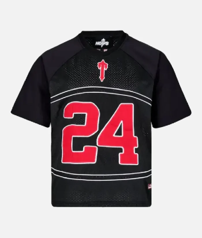 Black Nofs x Trapstar Short Sleeve NFL Jersey