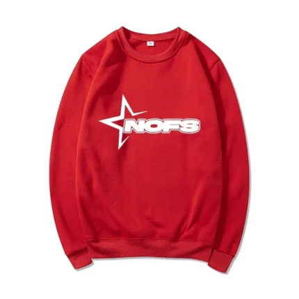 NOFS Casual Warm Sweatshirt Red