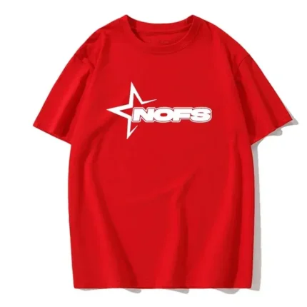 NOFS Red Casual Summer Cotton T-Shirt