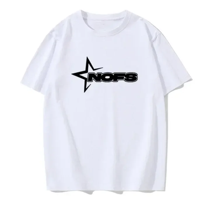 NOFS White Casual Summer Cotton T-Shirt