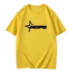NOFS Yellow Casual Summer Cotton T-Shirt