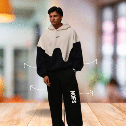 Nofs Jet Black Unisex Straight Leg Tracksuits