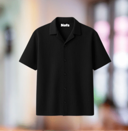 Nofs Textured Heavyweight Black T-Shirt