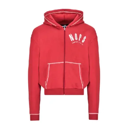 Nofs X Trapstar Red Zipper Hoodie