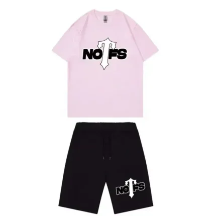 Nofs x Trapstar Summer Suit – Light Pink and Black
