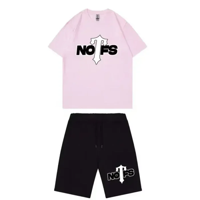 Nofs x Trapstar Summer Suit – Light Pink and Black