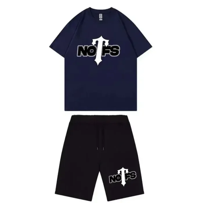 Nofs x Trapstar Summer Suit – Navy and Black