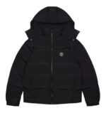 Trapstar Black Irongate Jacke mit Abnehmbarer Kapuze