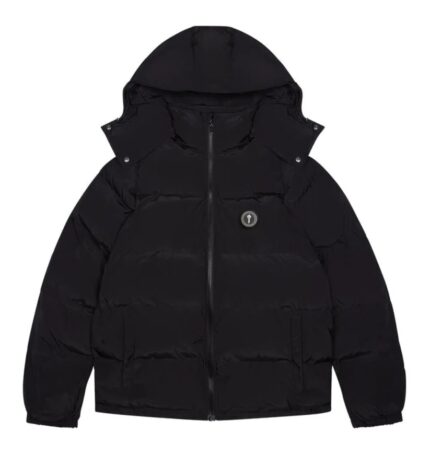 Trapstar Black Irongate Jacke mit Abnehmbarer Kapuze