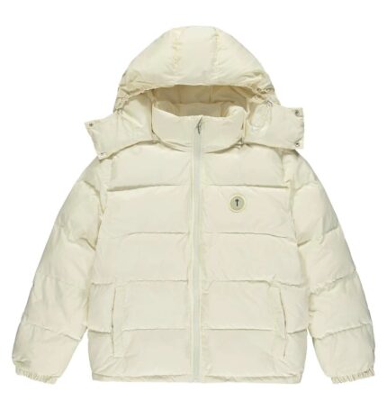 Trapstar Cream Irongate Jacke mit Abnehmbarer Kapuze
