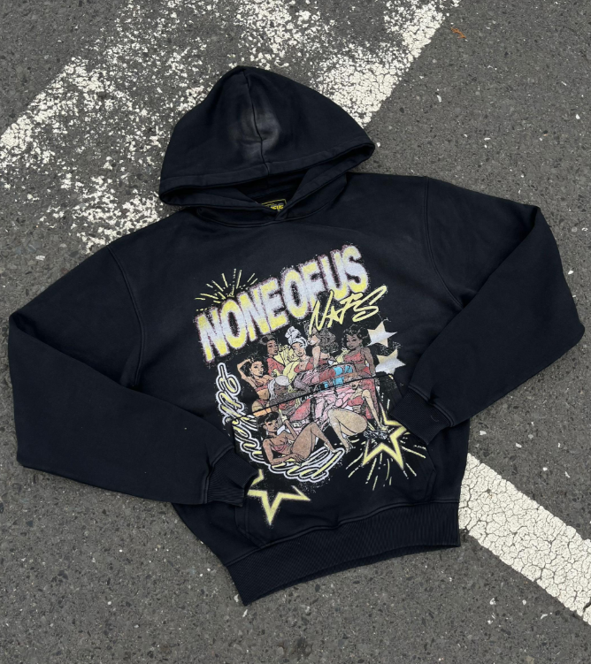 Black Basic None of us Hoodie Black Basic None of us Hoodie