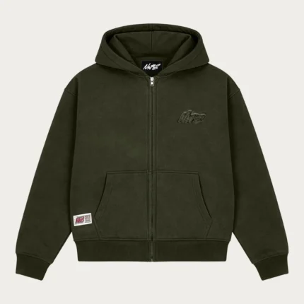 DARK OLIVE BASIC ZIP HOODIE